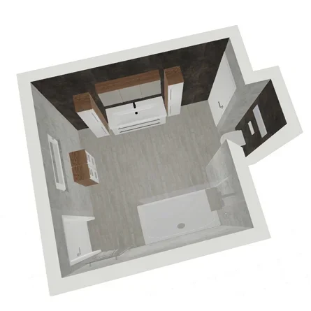 Conception 3D d’une salle de bain par GC Travaux à Namur et Charleroi