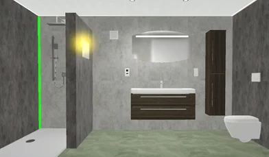 conception de plan 3d pour votre salle de bain par gc travaux à chatelet et gougnies en province du hainaut